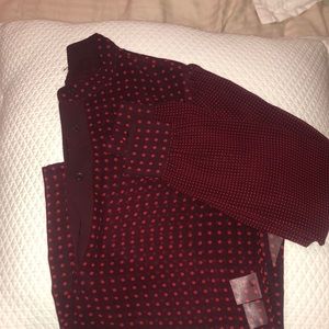 Mock neck sheer blouse